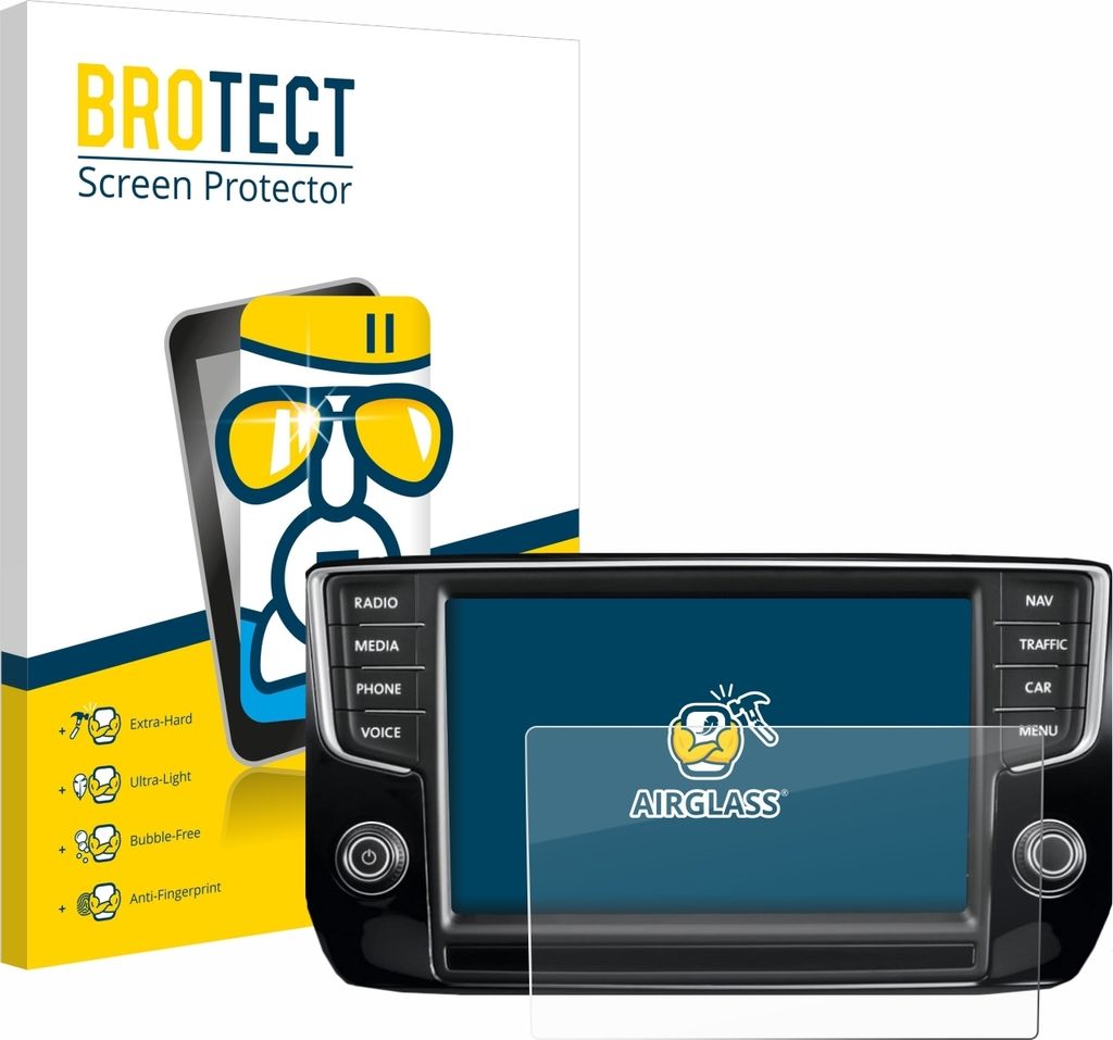 BROTECT Schutzglas für Volkswagen Passat 2015 Discover Pro 8" 2014 Schutzfolie Panzer Folie Glas Display Schutz klar