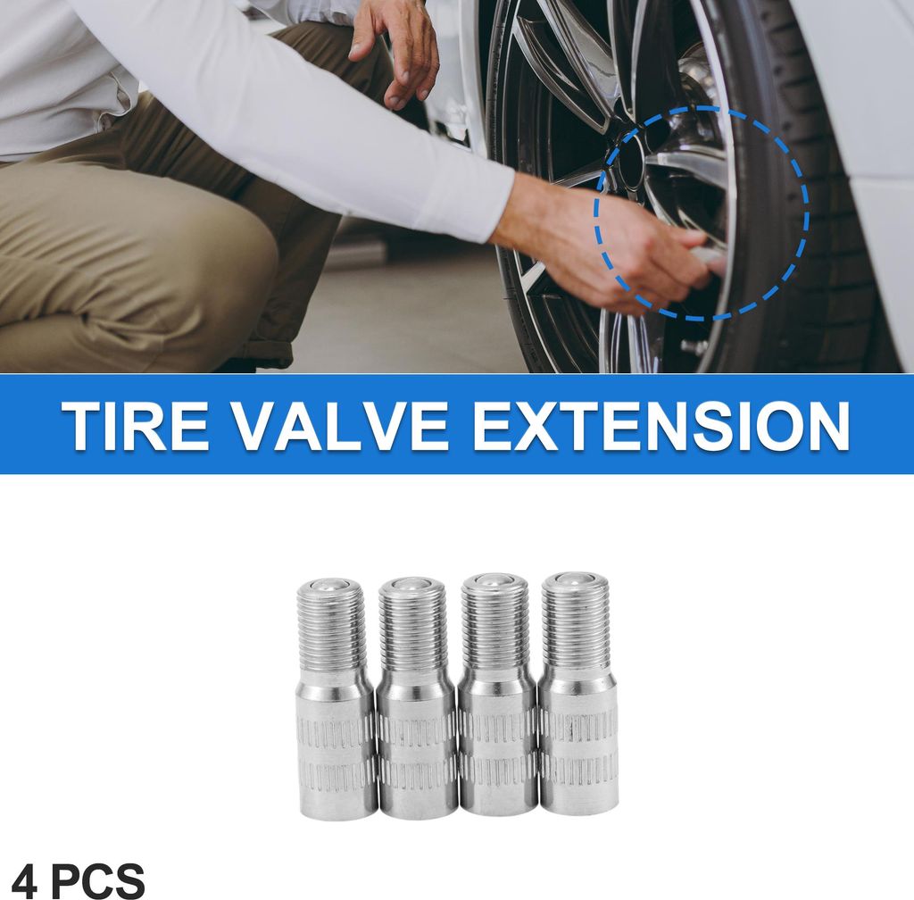 4 Pcs Motorcycle Adapter Adattatore Per Prolunga Valvola - Foto 4