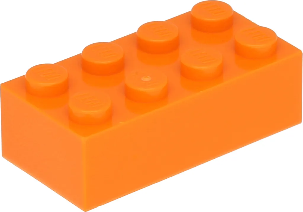 Lego brique 2x4 3001 pack de 100 pièces orange pour créations vrac