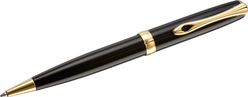 Kugelschreiber Excellence A2 lack schwarz vergoldet Produktbild 