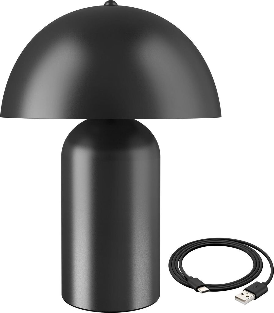 Petite lampe de table rétro KADE, dimmable - noir Image du produit 