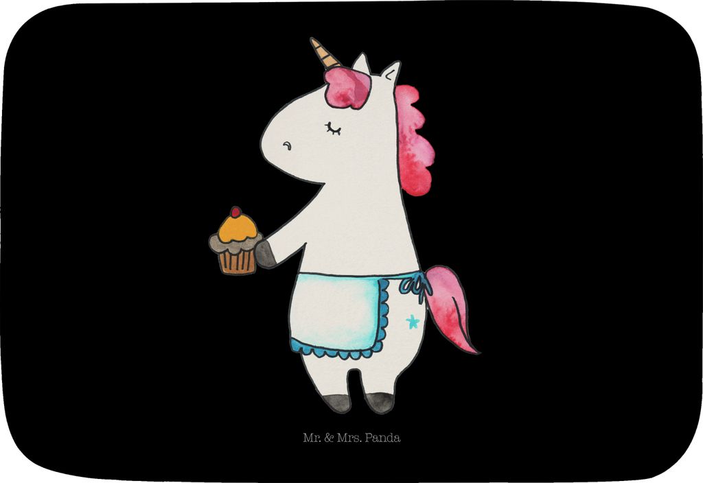 Mr. & Mrs. Panda duschmatte Einhorn Muffin - Schwarz - Produktbild 