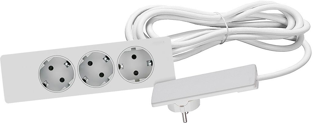 EVOline PlugFix - weiß - mit EVOline Express 3-fach Produktbild 