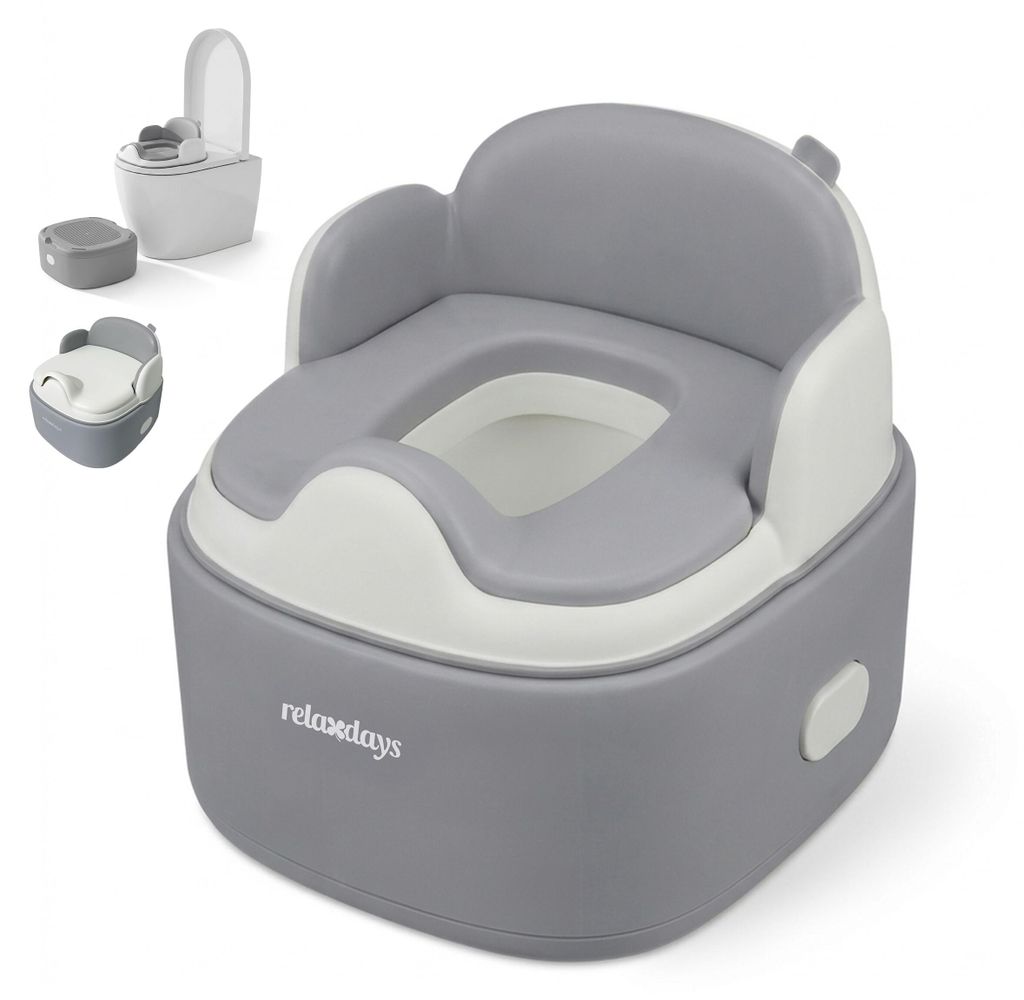 Relaxdays Töpfchen 4-in-1, Kindertoilette mit Deckel, HBT: Produktbild 