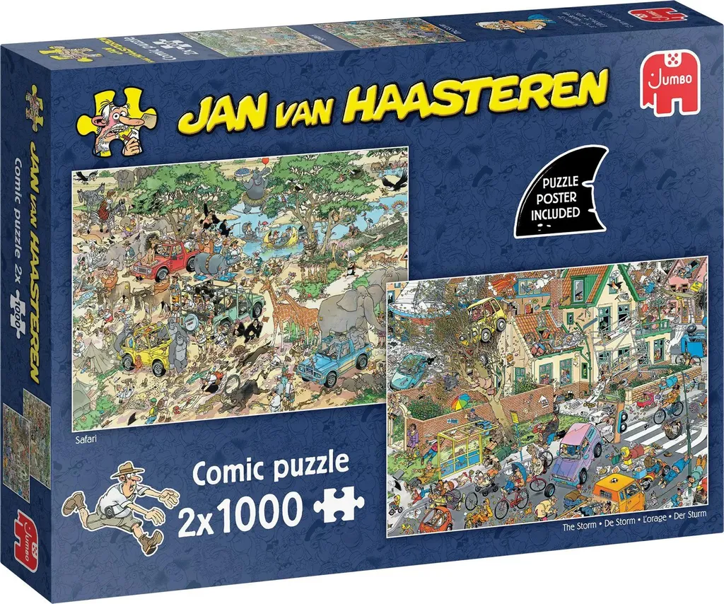 Puzzle Jan van Haasteren 2x1000 pièces Safari et La tempête