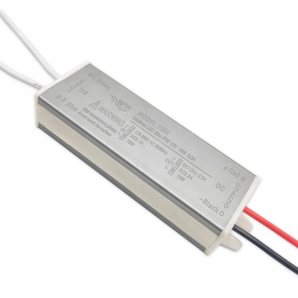 MasterLED LED Netzteil Slim 12V DC 10W 0,8A IP67 Produktbild 
