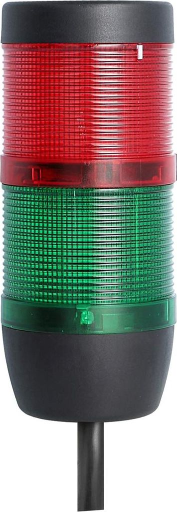 STEX24 Signalsäule grün-rot, 70mm, 24V AC/DC, LED-Blinklicht Kabel 2,5 Meter, SS70-OB2/24 159 Anschlusstechnik: