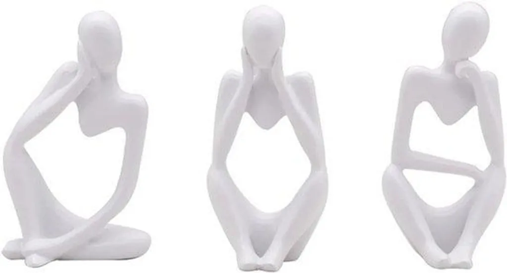 Statuette de décoration intérieure en céramique design lot de 3 pièces