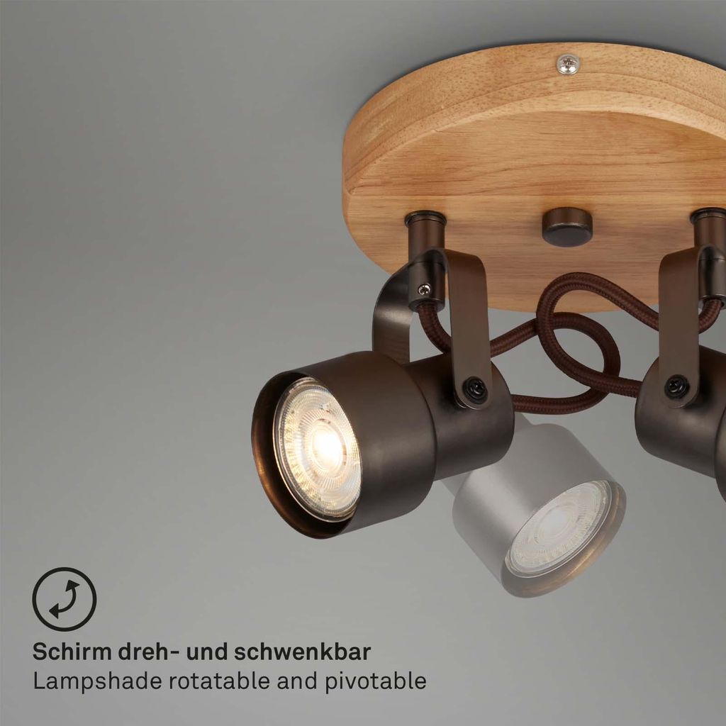 Briloner TAHUN GU10 Spotleuchte 2-fach 10W Antik-Grau Produktbild 