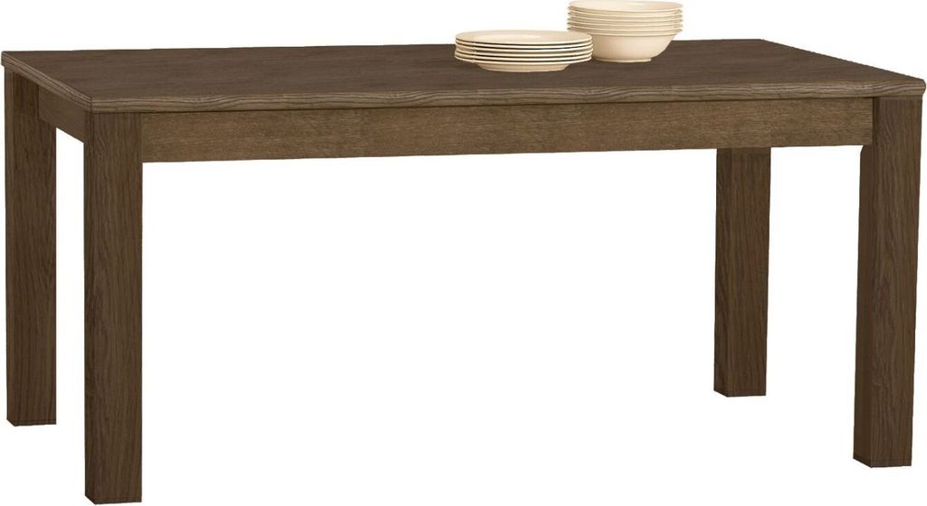 Esstisch ausziehbar Bujari 07 (eckig), Farbe: Dunkelbraun, Eiche – teilmassiv – 160 – 220 x 90 cm (B x T)