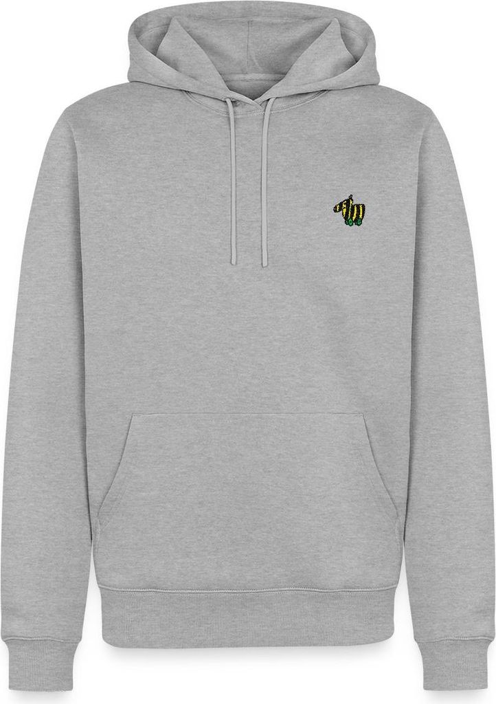 Spreadshirt Janosch Tigerente Stick Herren Premium Hoodie, 3XL, Grau meliert