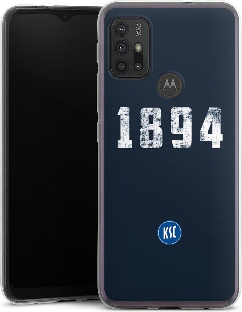 DeinDesign Handyhülle für Motorola Moto G30 Silikon Hülle Case Smartphone Schutzhülle Bundesliga KSC Karlsruher SC
