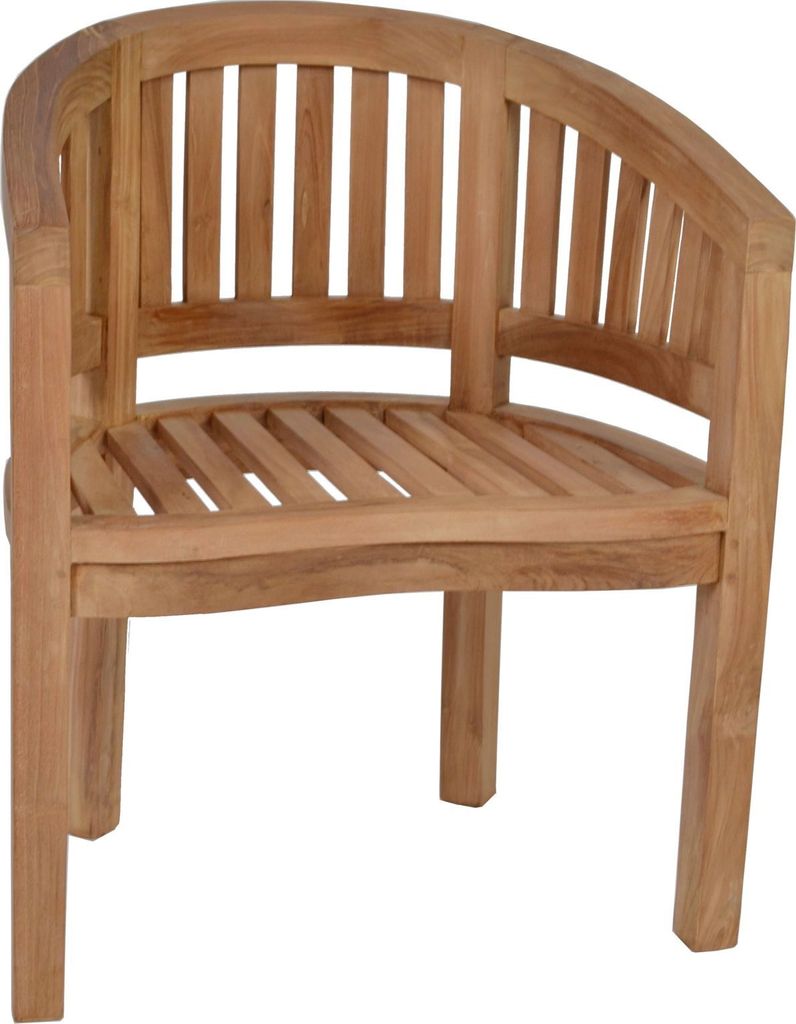 MiaMöbel Gartenstuhl 67x85x54 cm Gartenmöbel Outdoor Modern Massivholz Teak Honig