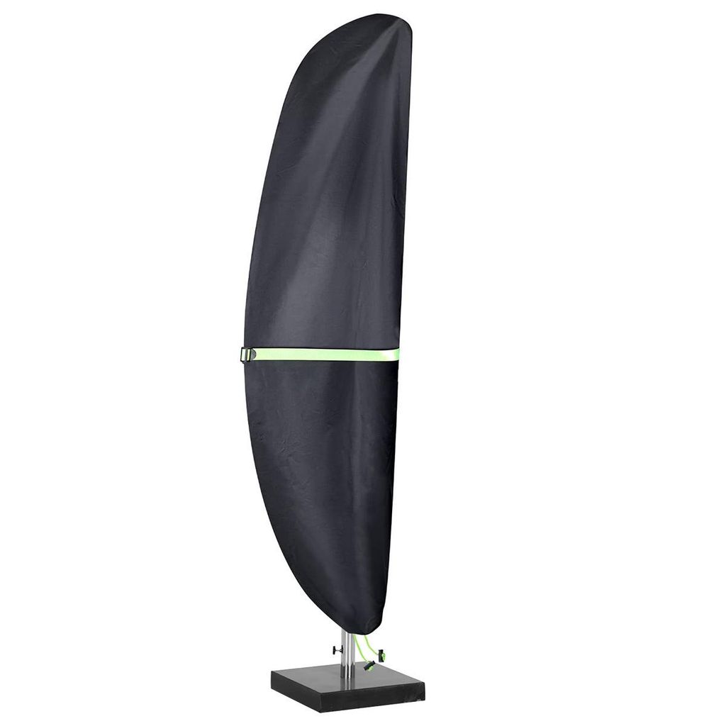 Sonnenschirm Schutzhülle wasserdicht, mit Reißverschluss, passend für versetzte Außenschirme 2,7–3,9 m, 265×40×70/50 cm