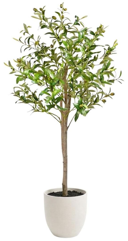 Kunstplant olĳfboom, 120 cm hoog, inclusief pot Productafbeelding 