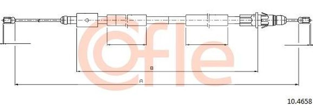 COFLE 10.4658 Seilzug, Handbremse OE 4745W1 kompatibel mit Xsara