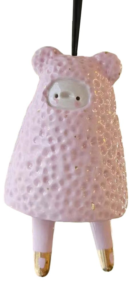 Handgefertigte Keramikglocke, handbemalt, sanfter, heilender Klingelton, weicher, klarer Klang, Umhang-Puppenglocke zum Aufhängen, dekoratives Ges...