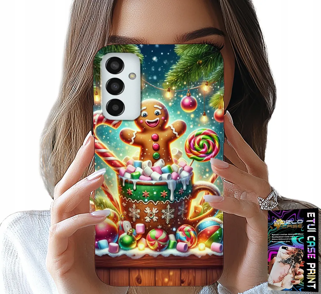 Regalo Natale Samsung Galaxy M23: Cover Dolce Pan di Zenzero + Vetro
