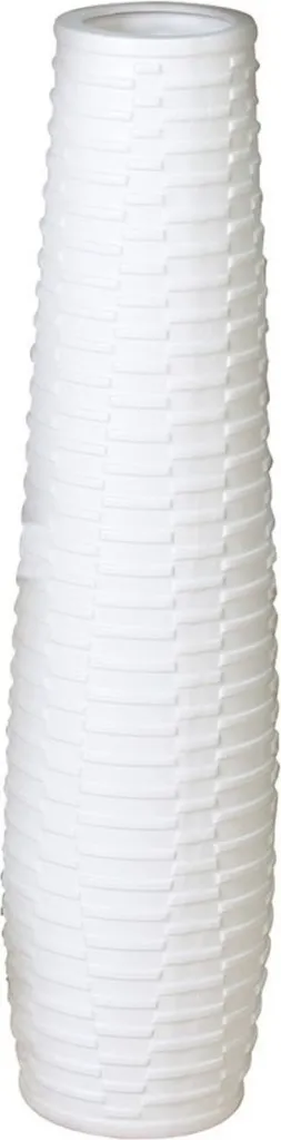 Grand Vase de Sol Catania Blanc en Céramique de 75cm pour Salon Chic