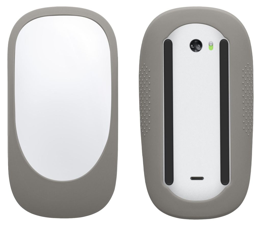 kwmobile Silikon Schutzhülle kompatibel mit Apple Magic Mouse 1 / 2 Hülle - Rutschfestes PC Maus Cover aus softem Silikon - Grau
