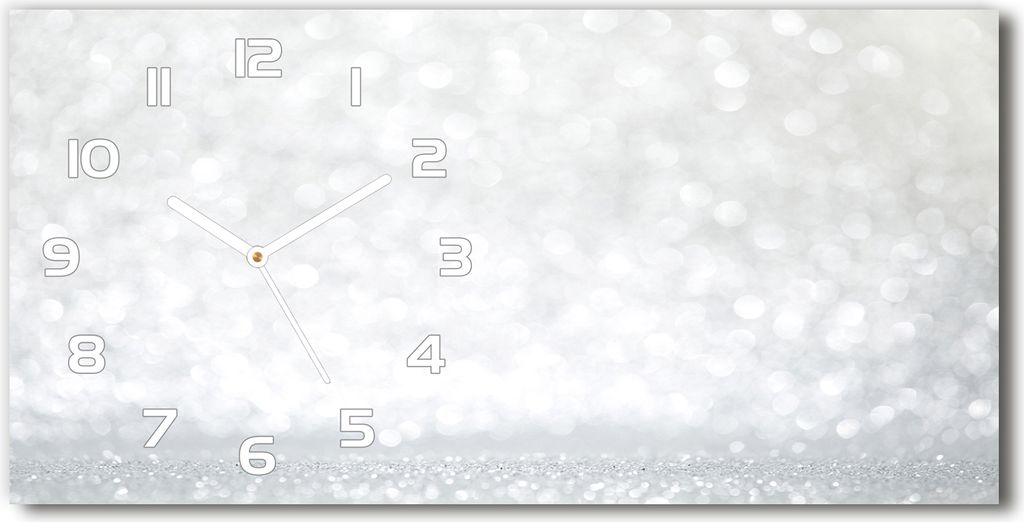 Wanduhr aus Glas – 60x30 cm - Glasbild - Glasuhr - Gehärtetes Glas - weisse-zeiger - Tand