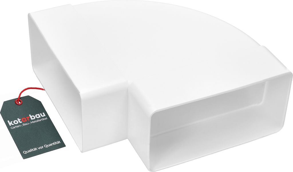 KOTARBAU Umlenkstück 120x60 mm Horizontales 90° Kanalbogen Kanalverbinder Eckig