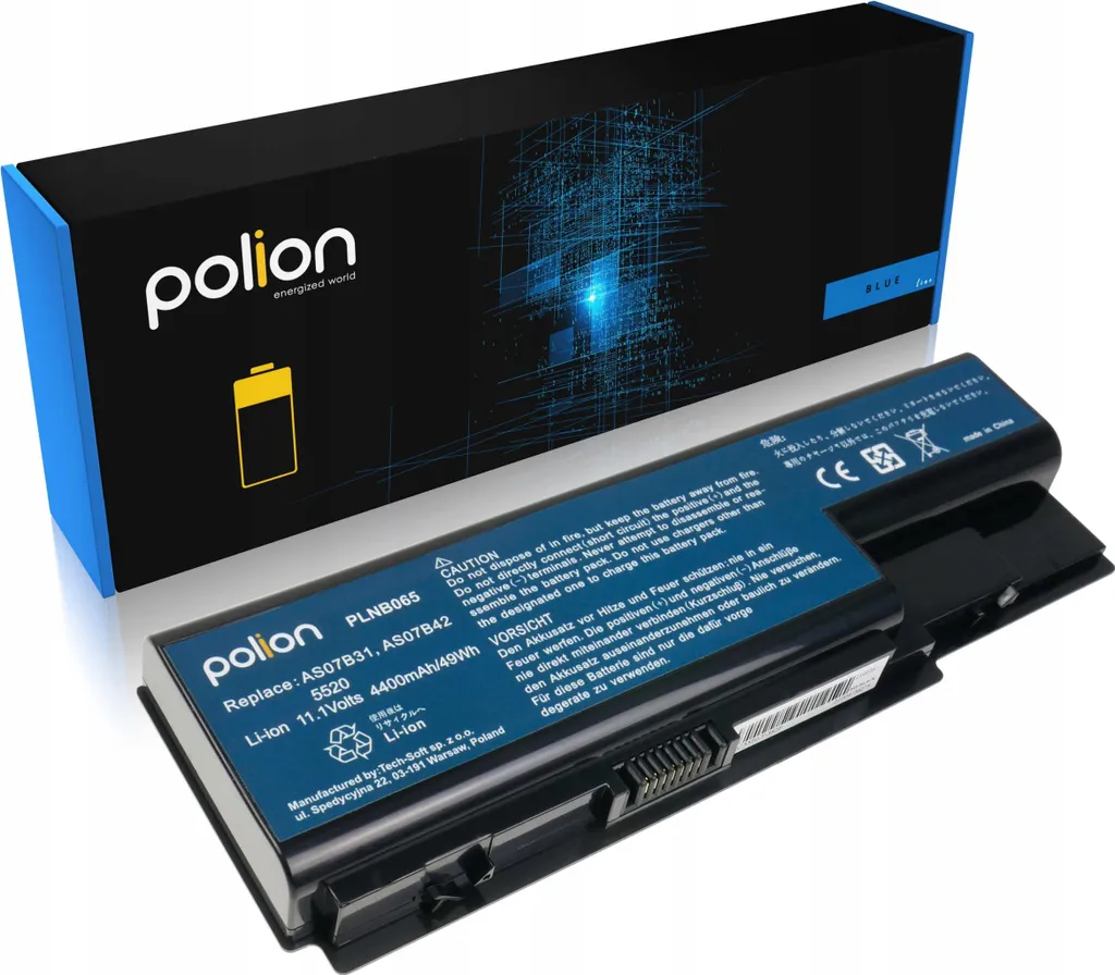 Batterie de Rechange Lithium-Ion pour PC ACER 4400 mAh 11,1V par POLION