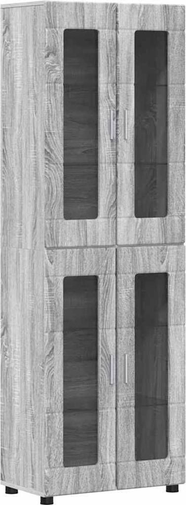 Highboard FLORIN Graues Sonoma 60 x 35 x 182 cm Holzwerkstoff