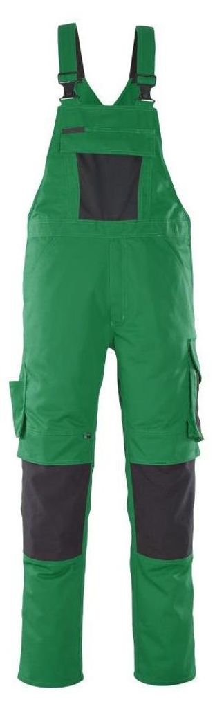 MASCOT Leipzig Latzhose Größe 82C48, grün/schwarz | Packung (1 Stück)