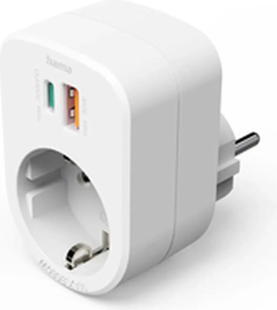 Fiche secteur 230 V Hama 00223343 design compact et montage facile blanc