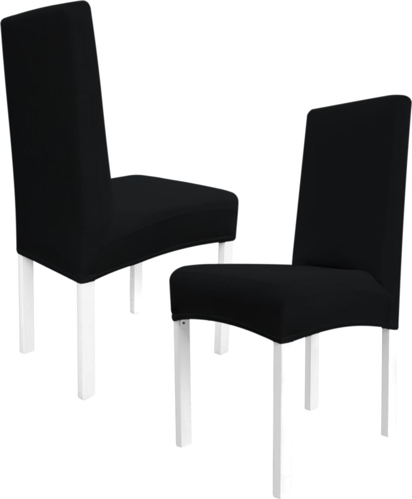 Stuhlabdeckung Flexibel Universal Stark Stuhlmöbelabdeckungen Schwarz