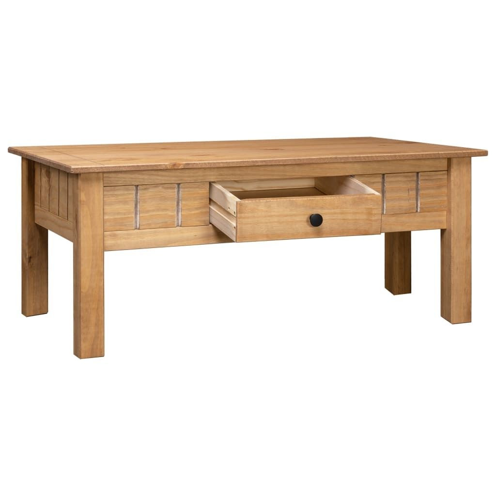 The Living Store Couchtisch 100x60x45 cm Massivholz Panama-Kiefer