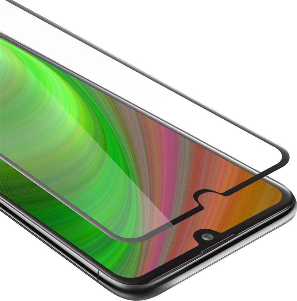 Cadorabo Panzerfolie für LG K50 Schutzfolie in Schwarz Vollbild Folie Tempered Display Schutzglas