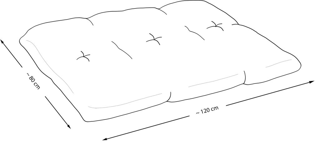 Amilian Bankauflage 80x120cm Sitzkissen Rückenkissen Produktbild 3