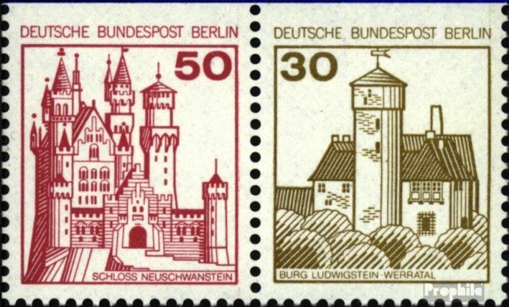 Briefmarken Berlin (West) 1977 Mi W61 postfrisch Burgen und Schlösser