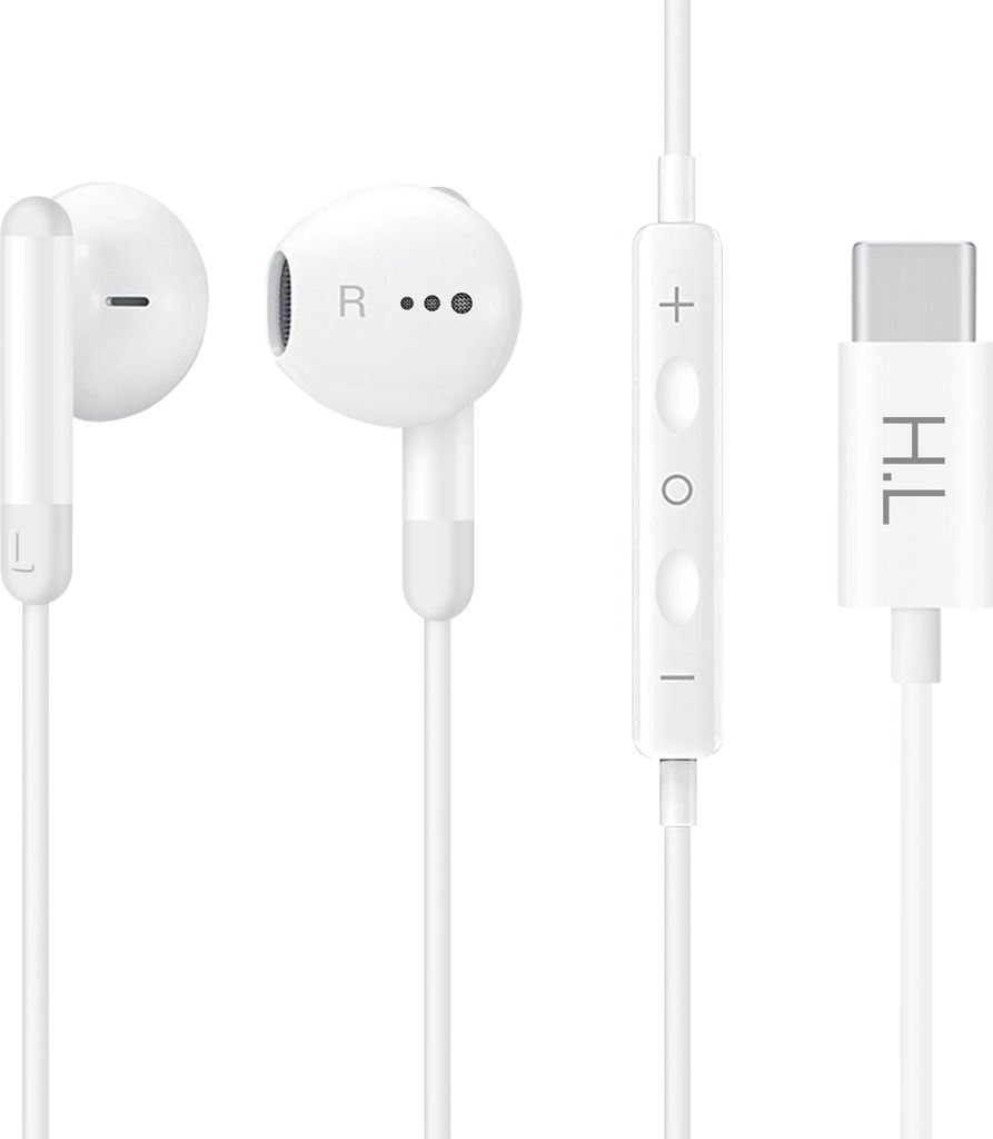 USB-C Headset Smartphone/Tablet Mikrofon & Fernbedienung - Weiß