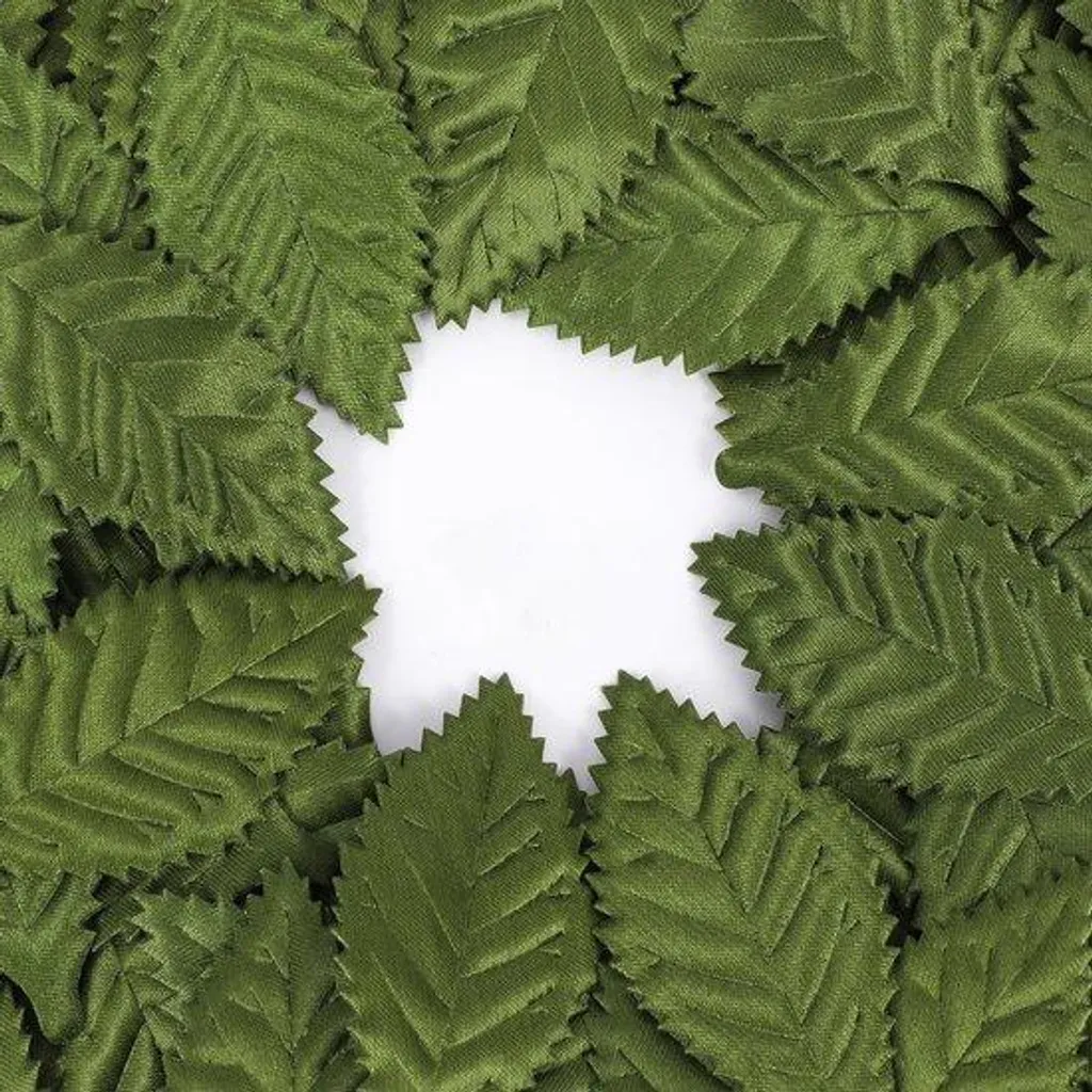 Feuilles vertes réalistes et résistantes - 100 pièces pour DIY créatif