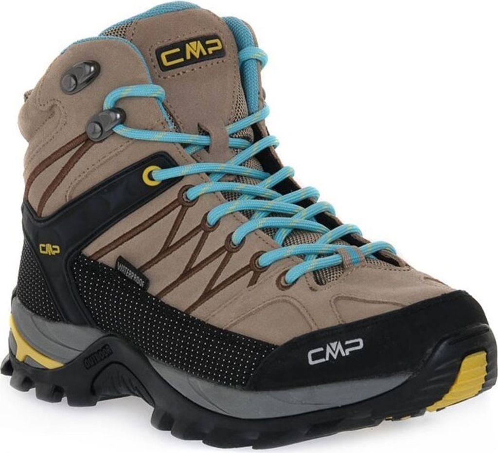 CMP Damen Trekkingschuhe Outdoorschuhe Wanderschuhe Rigel MID Shoes Waterproof, Farbe:Beige, Schuhgröße:EUR 37, Artikel:-03PE corda / lemon