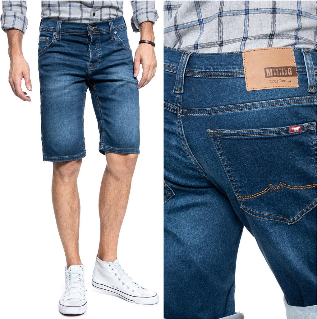 MUSTANG Herren, Shorts CHICAGO SHORT, Regular fit, W31, Blau, kurze, hosen,