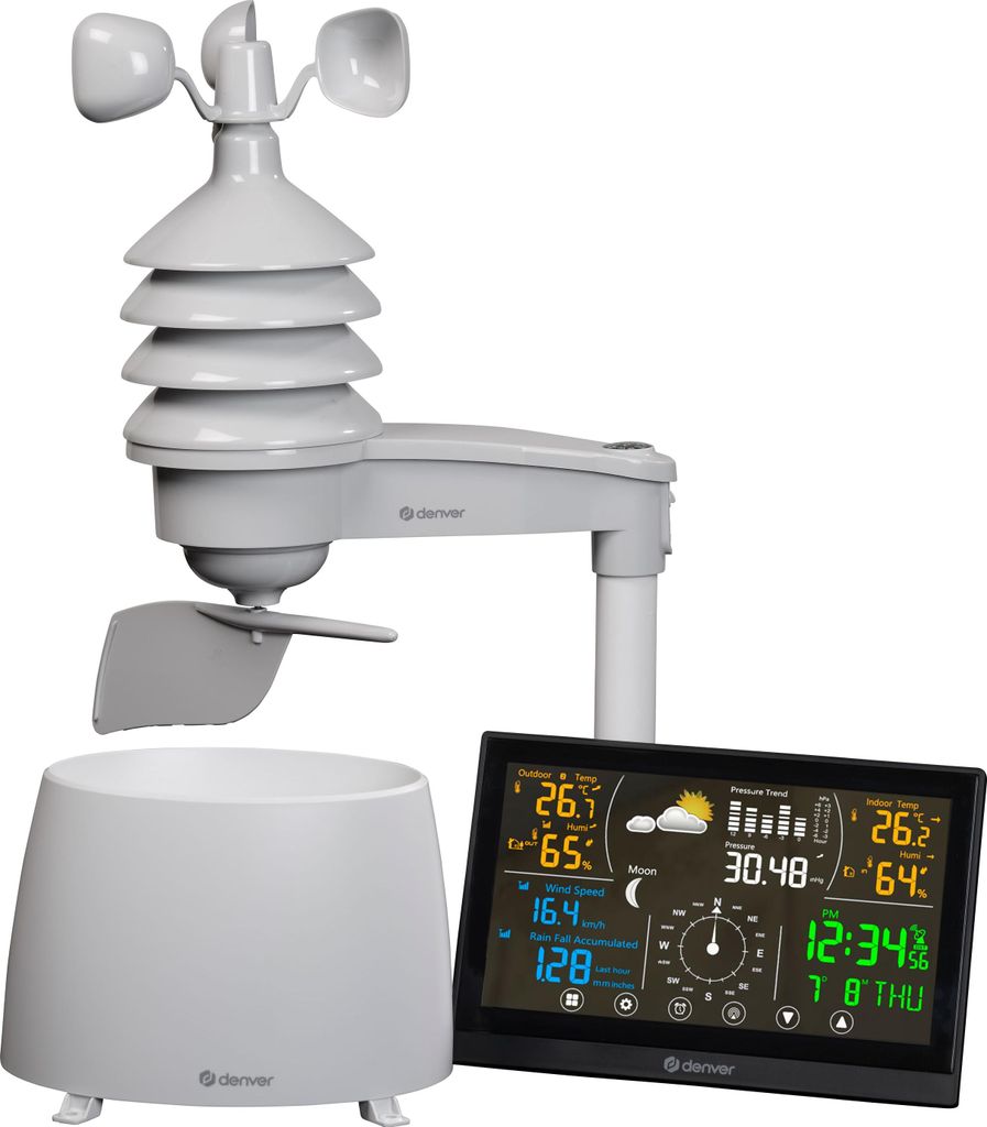 Pro-Wetterstation mit Windmesser & Regenmesser, Barometer, Produktbild 