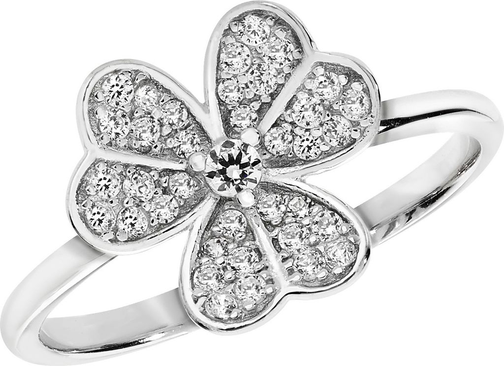 Schöner 925 Sterling Silber (Rhodiniert) Damen - Ring mit Zirkonia, 57 (18.1); TRS22128RSP