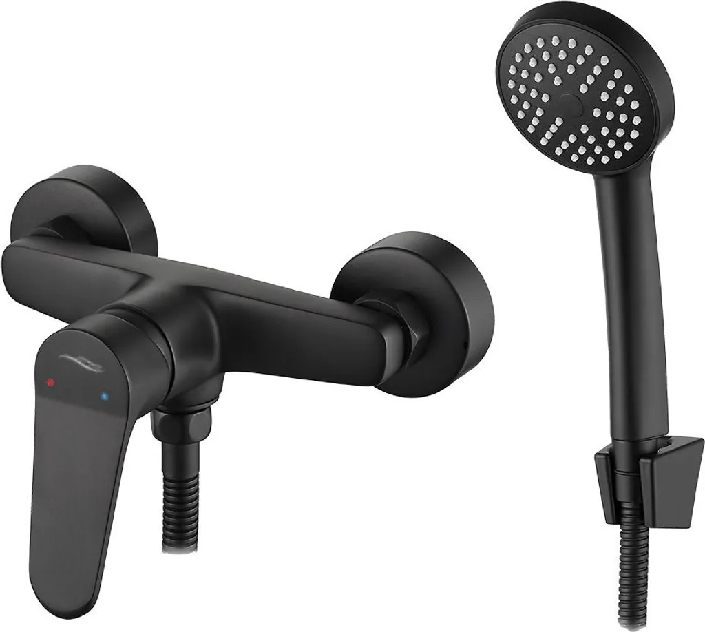 Set Doccia ATEZ Kuchinox Nero: Eleganza Minimalista per il Bagno