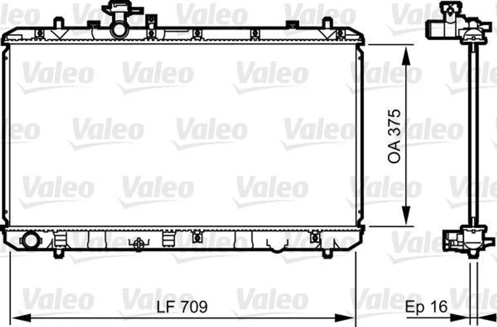 Radiateur de Rechange Valeo 735407 pour Réparation Moteur Fiat Sedici OE
