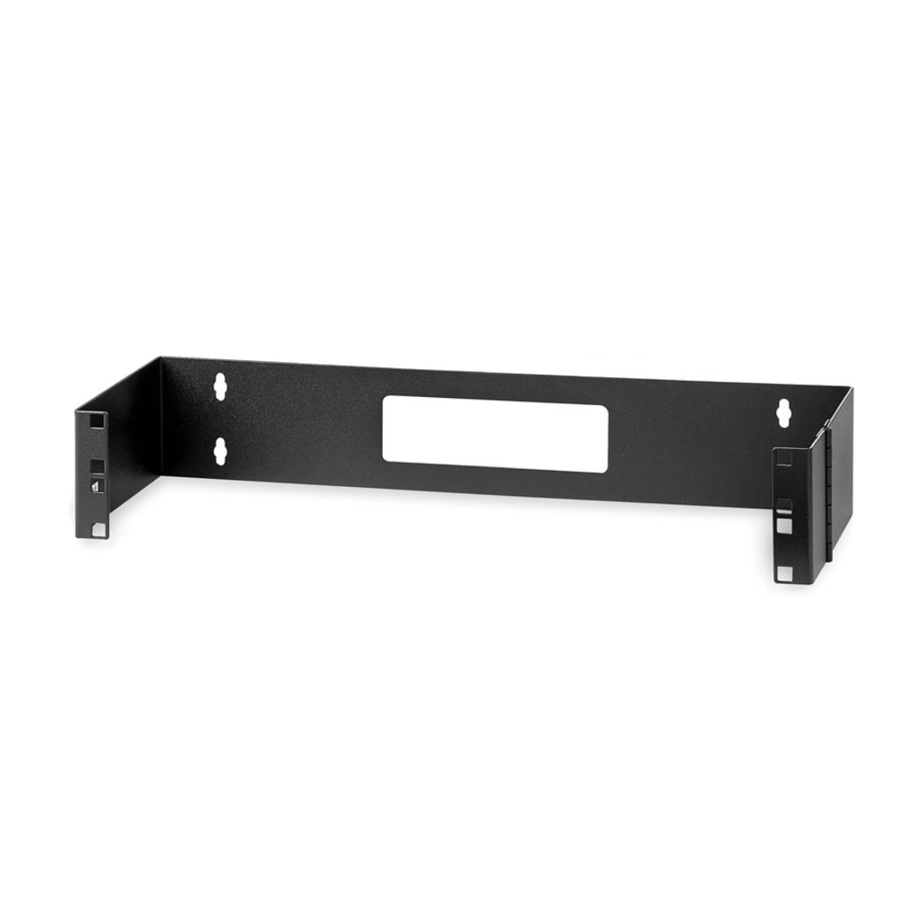 StarTech.com 2 HE 19" Patchpanel Halteung mit Scharnier zur Wandmontage, Wandmontiertes Regal, 2U, 10 kg, 1,2 kg, Schwarz