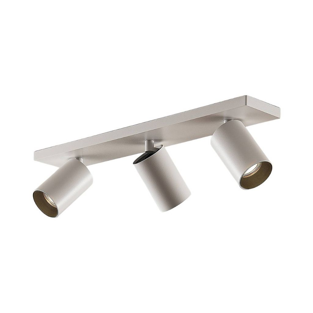 Arcchio Strahler Brinja, weiß, eckig, Ø 6 cm, 3-flg., GU10