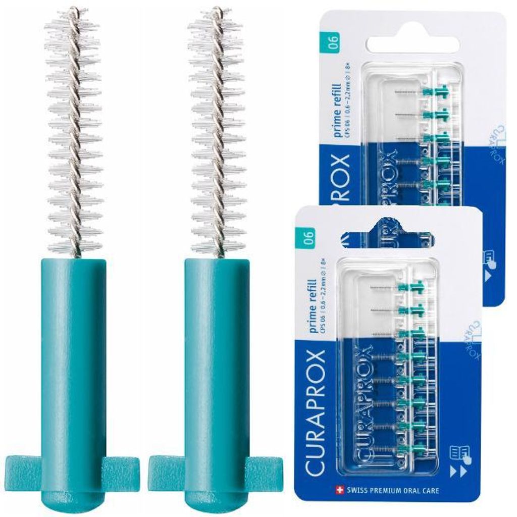 Curaprox CPS 06 Prime Refill – Interdentalbürsten – Größe 06 – 2 Packungen