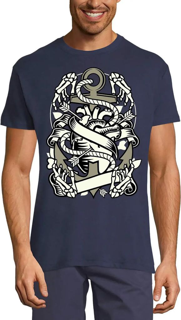 Herren Grafik T-Shirt Herz und Anker - Matrose lustig – Heart And Anchor - Sailor Funny – Öko-Verantwortlich Vintage Jahrgang Kurzarm Lustige ...