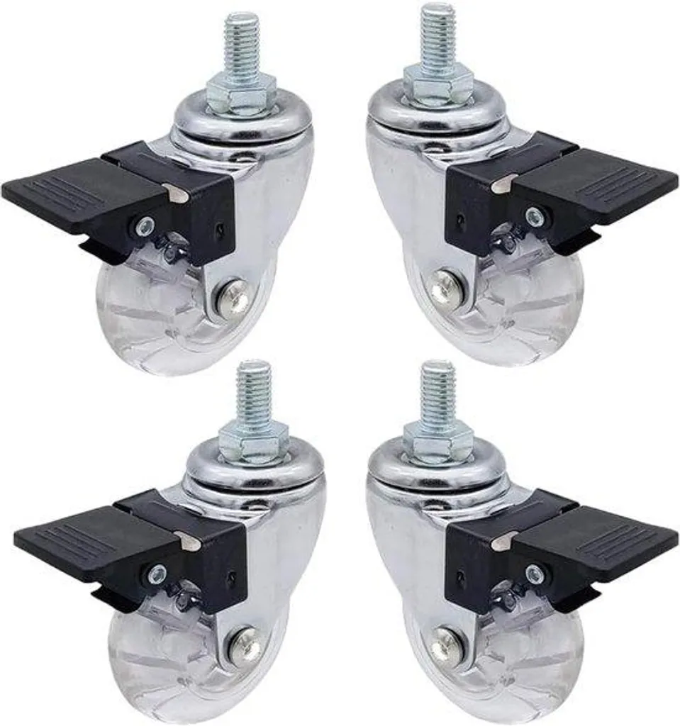Roulettes de transport robustes avec frein de sécurité lot de 4 pièces