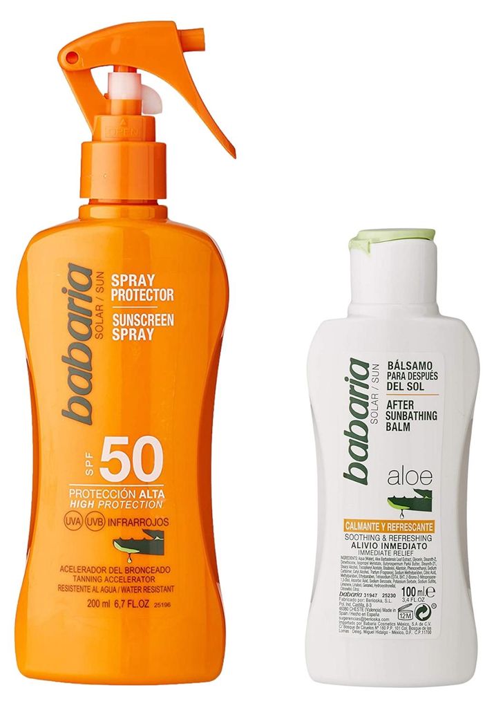 Babaria Aloe Sonnenschutzspray LSF 50 200 ml + After Sun Produktbild 
