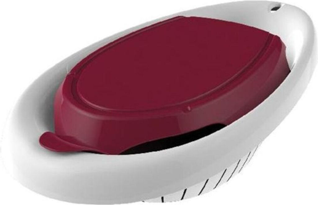 BAMA Zedernholzhalter mit Brett, oval, bordeauxrot